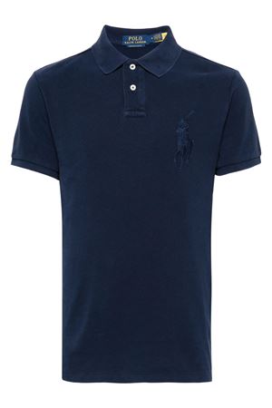 Polo in cotone blu RALPH LAUREN | 710938137006NAVY